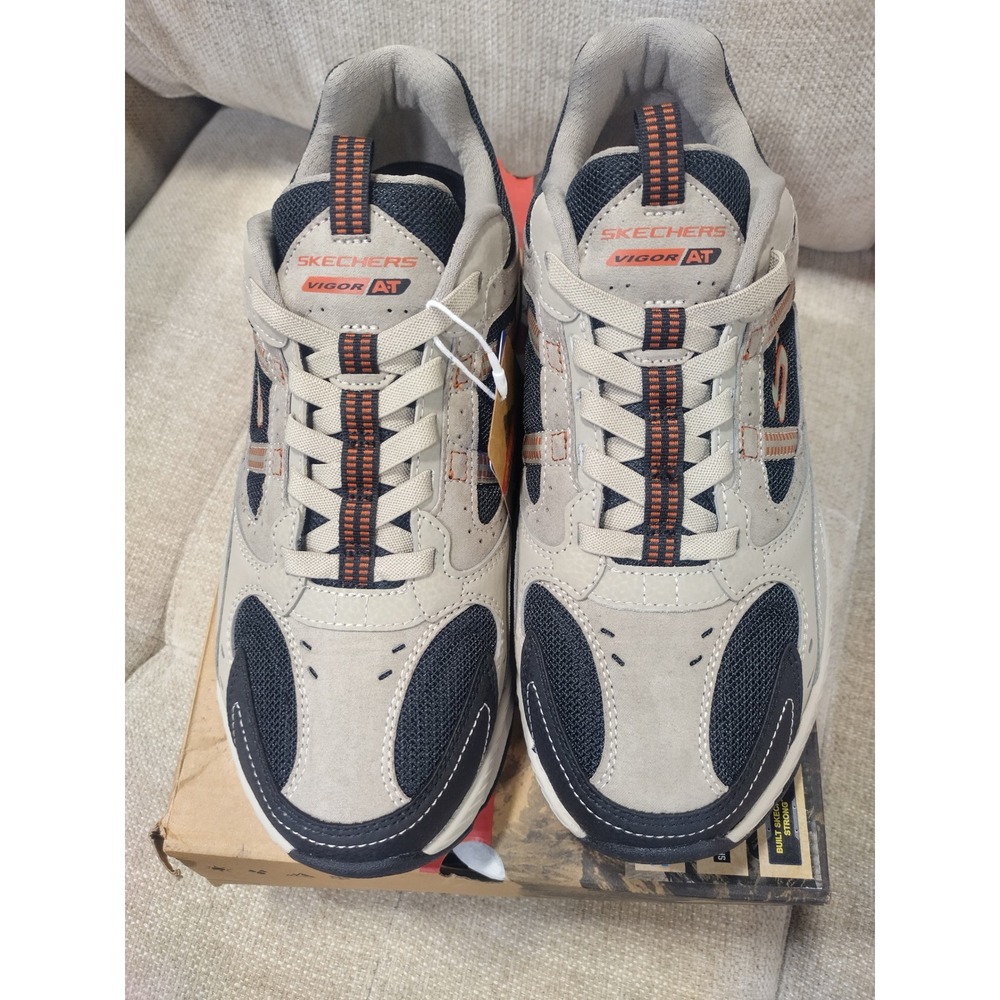 Skechers Vigor AT Three Corners Mens 10.5 Wide Taupe Black Trail Shoes - Picture 1 of 7